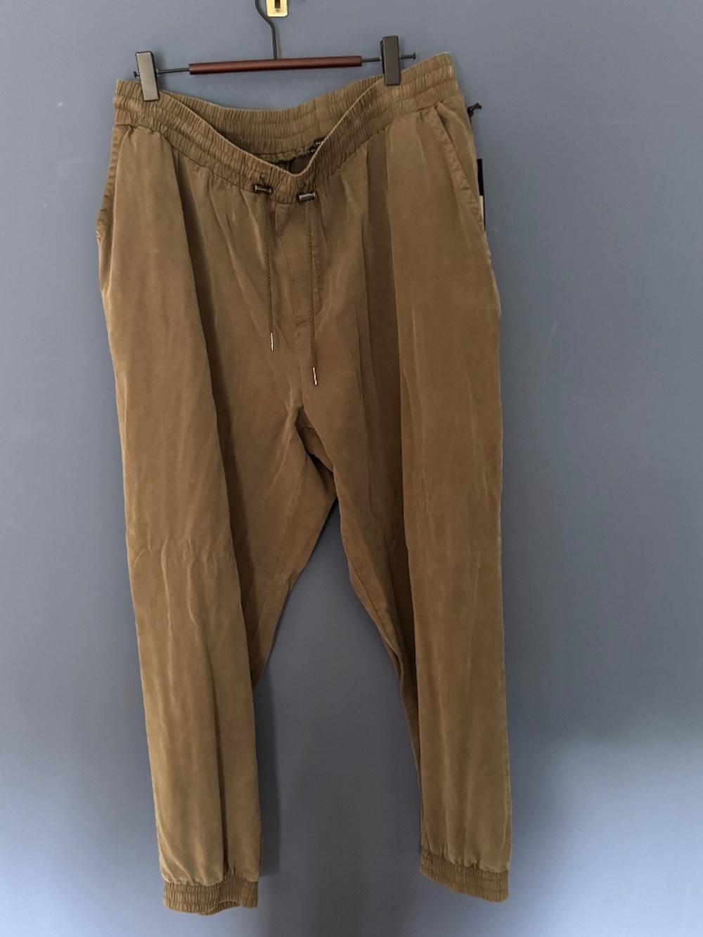 Black Tape_ 100% Tercel drawstring pants Size 3X NWT color Olive Wash